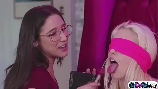 HD Chloe Cherry and Lily Rader get blindfolded for a tasting Danger lets them tast lollipops and cookies before she offers them her she squirt in their faces and thats the start of them kissing, licking and squirting each other energy Movies