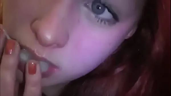 Ταινίες ενέργειας HD Married redhead playing with cum in her mouth