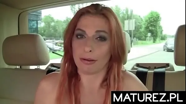 HD Polish milf - Sex in the car with a redhead mom energifilm