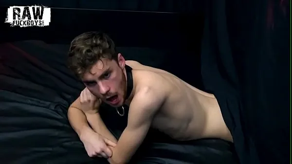 HD RawFuckBoys - Collared twink fucked by dildo before bareback breeding energy Movies