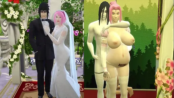 Film energi HD La Boda de Sakura Parte 4 Naruto Hentai Esposa Obediente y Domesticada Preñada de sus casas al frente de su Marido Cornudo y Triste Netorare