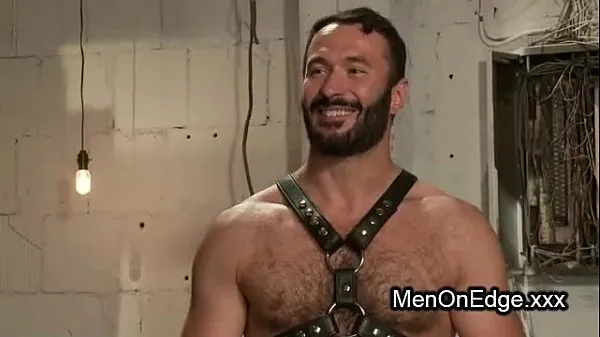 HD Hairy gay post orgasm torment in bondage energiefilms