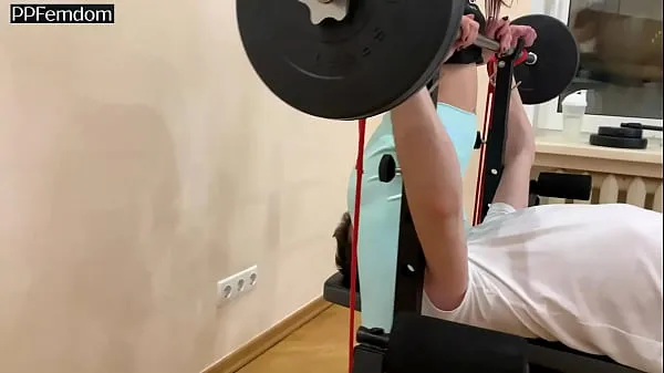 HD Horny and Perverted Dominant Girl In Blue Yoga Pants Humiliation Guy in GYM - Facesitting Fullweight and Face Riding Female Supremacy (Preview energy Movies