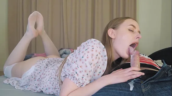 HD step Daughter's Deepthroat Multiple Cumshot from StepDaddy - Cum in Mouth energy Movies