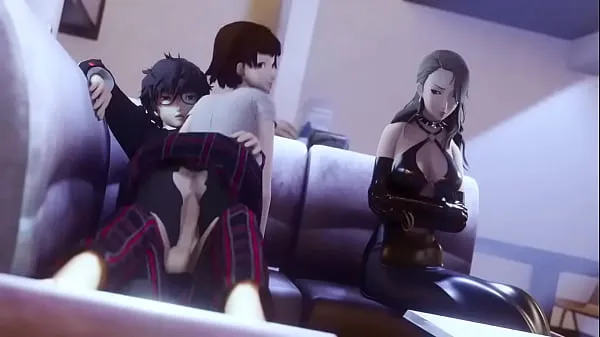 HD amateurthrowaway] Makoto Niijima rides Akira while Sae watches energetski filmi