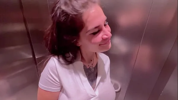 HD Sucking in mall elevator and walking up stairs with cumface energy Movies