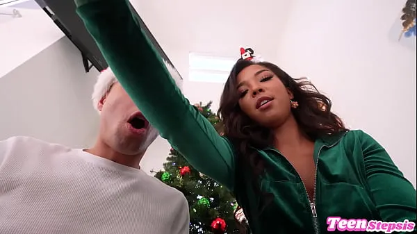 HD Cute Petite Ebony Babe Let Me Use Her Tight Pussy For Christmas - Malina Melendez Johnny Love energy Movies