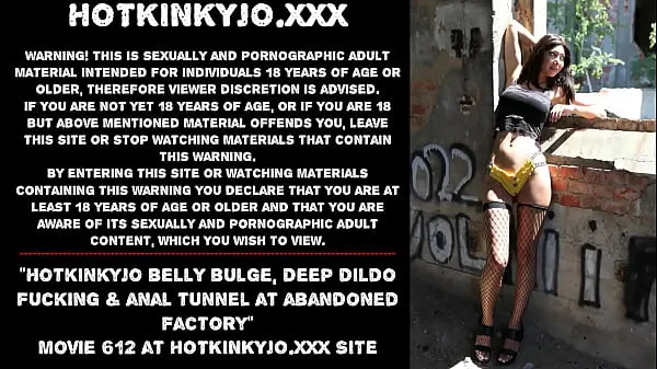HD Hotkinkyjo belly bulge, deep dildo fucking & anal tunnel at abandoned factory energiaelokuvat