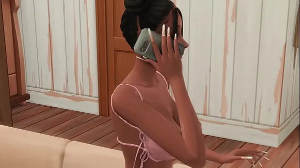 Filmes de energia Jovem peituda Petite Ebony adora chupar e foder pau - Sims 4 Hentai em HD