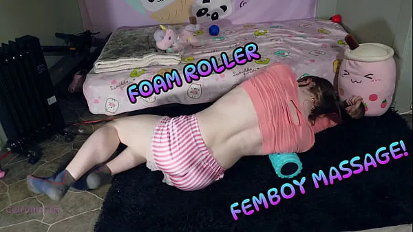 Ταινίες ενέργειας HD Foam Roller Femboy Massage! [Trailer] Yeah this blue bumpy spiky foam roller is into my deep tissue if you know what I mean