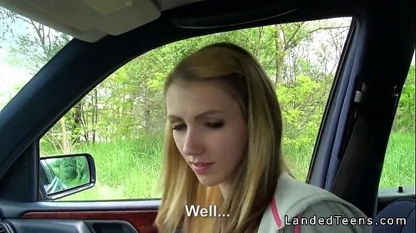 HD Stranded blonde teen fucking in car pov energifilm